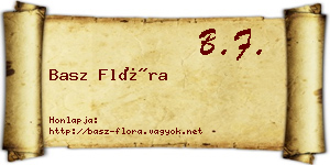 Basz Flóra névjegykártya